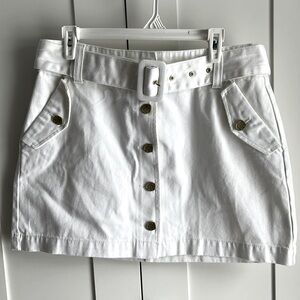 Future Collective white denim skirt